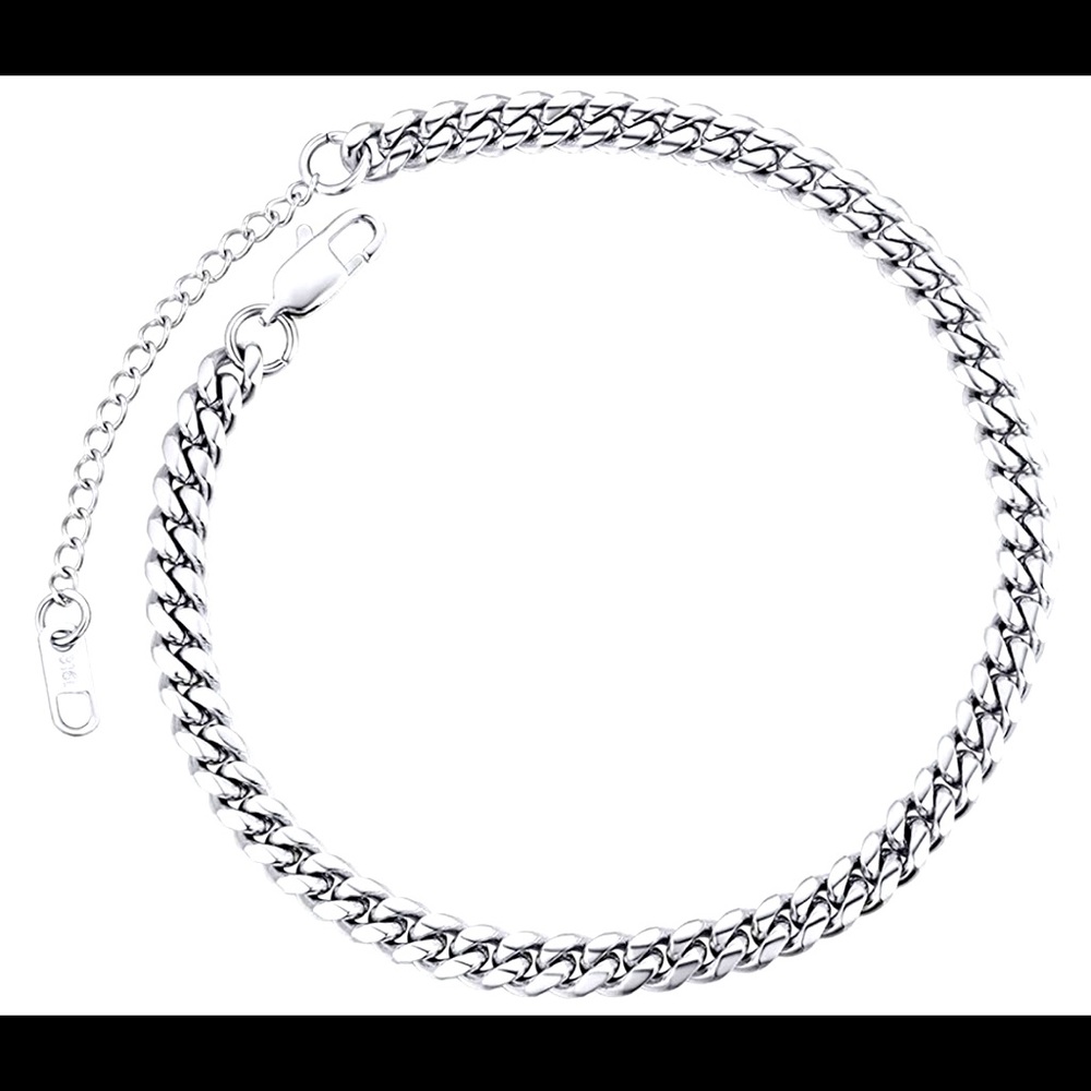 Stainless steel 6MM Cuban Link Anklet